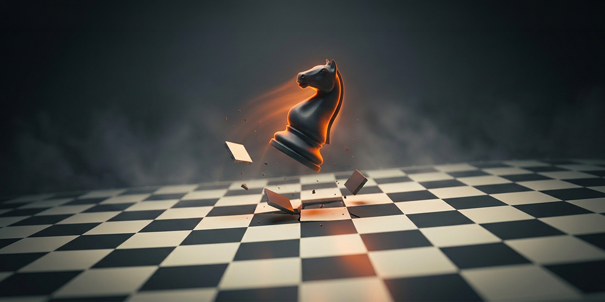 مشكلة الحصان الذي لا يريد أن يتحرك لا يمكنك أن تلعب مباراة جديدة بقطع تتحرك بالطريقة القديمة